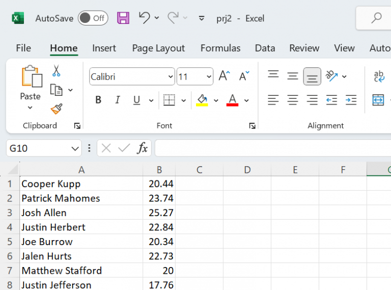 Importing Projections – DraftDime